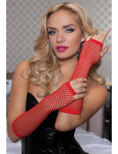 Длинные ажурные перчатки