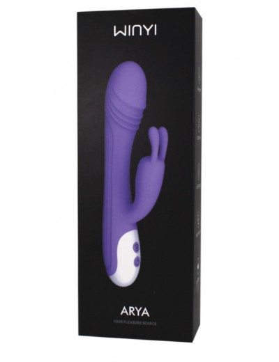 Сиреневый вибратор-кролик Arya - 19,9 см.