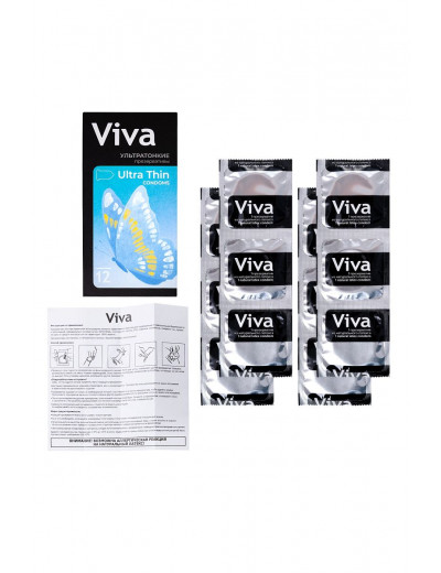 Ультратонкие презервативы VIVA Ultra Thin - 12 шт.