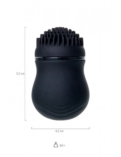 Черный стимулятор клитора PPP CURU-CURU BRUSH ROTER