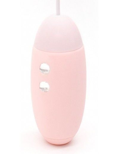 Нежно-розовое виброяйцо с вакуум-волновым действием Kiss Toy Miss VV