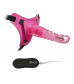 Розовый страпон на трусиках с вибрацией 10Mode Vibrations Harness-G spot Dong - 18,7 см.
