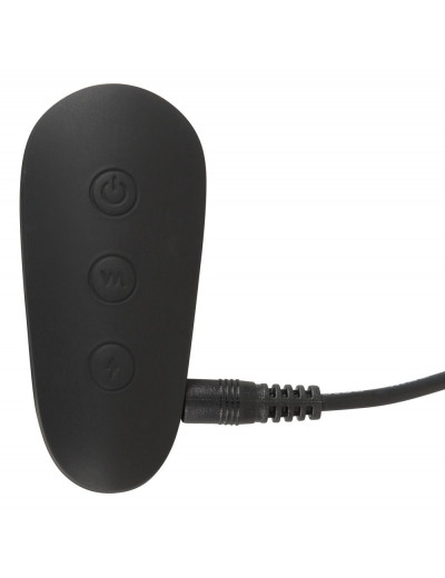 Черное виброяйцо с электростимуляцией Vibrating E-Stim Love Ball