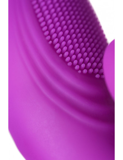 Фиолетовый вибратор с ресничками Anita - 18 см.