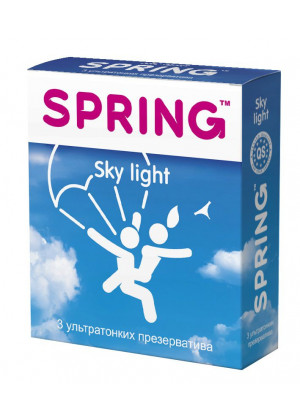 Ультратонкие презервативы SPRING SKY LIGHT - 3 шт.