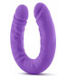 Фиолетовый двусторонний фаллоимитатор 18 inch Silicone Slim Double Dong  - 45,7 см.