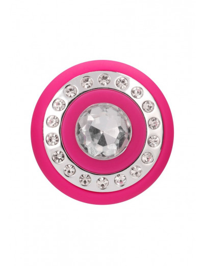 Розовый классический вибромассажер Jewel - 19,5 см.