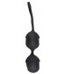 Чёрные вагинальные шарики с сердечками BLACK VELVETS