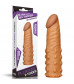 Коричневая насадка-удлинитель Add 2  Pleasure X Tender Penis Sleeve - 18 см.