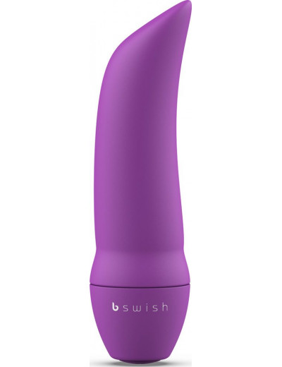 Фиолетовая вибропуля Bmine Basic Curve - 7,6 см.