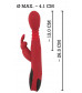 Красный вибромассажер с клиторальным отростком Rabbit Vibrator - 26,5 см.
