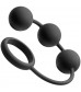 Анальные шарики Tom of Finland Silicone Cock Ring with 3 Weighted Balls