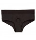 Черные трусы для страпона BACKLESS BRIEF HARNESS S/M