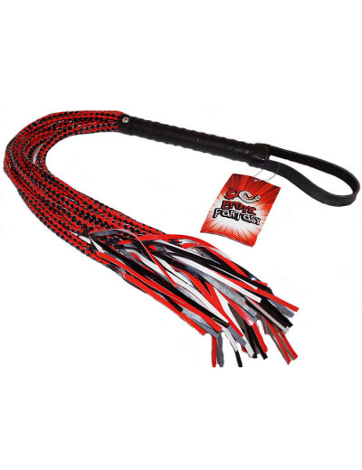 Плеть с глянцевыми шнурами 15 Tails Whip - 82 см.