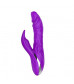 Фиолетовый ротатор NAGHI NO.20 RECHARGEABLE DUO VIBRATOR с клиторальным отростком