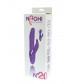 Фиолетовый ротатор NAGHI NO.20 RECHARGEABLE DUO VIBRATOR с клиторальным отростком