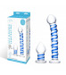 Набор из 2 стеклянных игрушек с синей спиралью Swirly Dildo   Buttplug Set