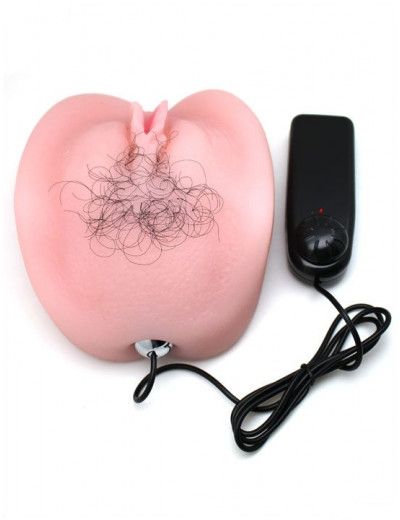 Телесный вибромастурбатор VIRTUAL LOVE с двумя рабочими отверстиями