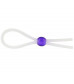 Прозрачное лассо с фиолетовой бусиной SILICONE COCK RING WITH BEAD LAVENDER