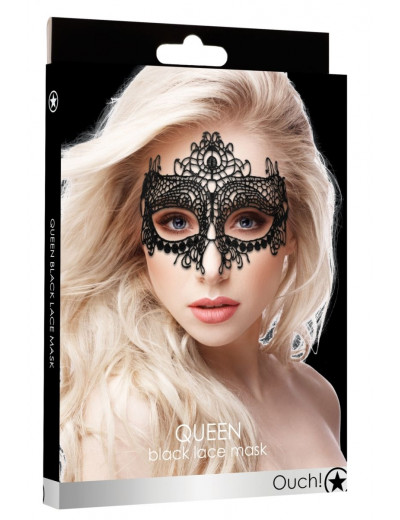 Черная кружевная маска на глаза Queen Black Lace Mask