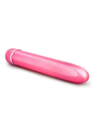 Розовый тонкий классический вибратор Slimline Vibe - 17,8 см.
