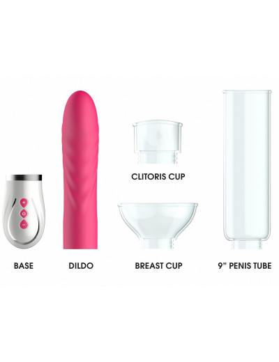 Розовый набор Twister 4 in 1 Rechargeable Couples Pump Kit