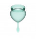 Набор темно-зеленых менструальных чаш Feel good Menstrual Cup