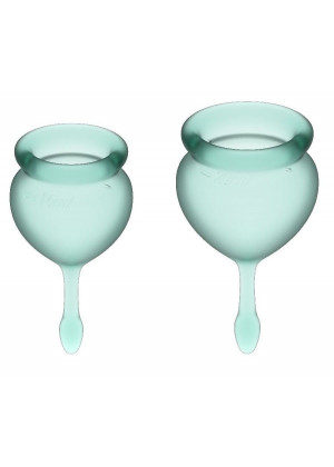Набор темно-зеленых менструальных чаш Feel good Menstrual Cup