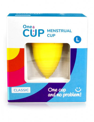 Желтая менструальная чаша OneCUP Classic - размер L