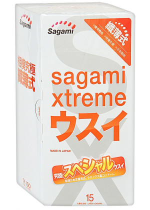 Ультратонкие презервативы Sagami Xtreme Superthin - 15 шт.