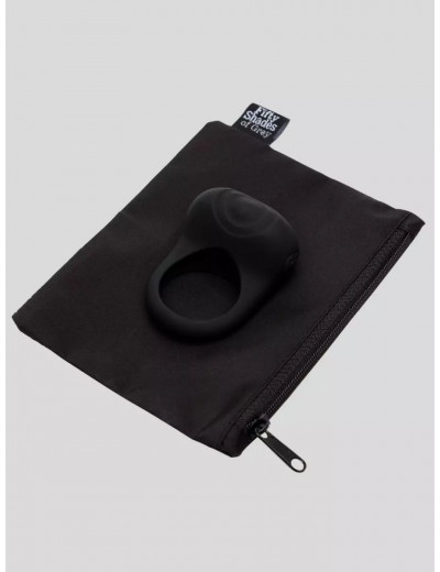 Черное эрекционное виброкольцо Sensation Rechargeable Vibrating Love Ring