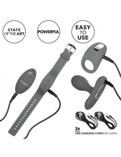 Серый вибронабор Silicone Remote Adventure Set
