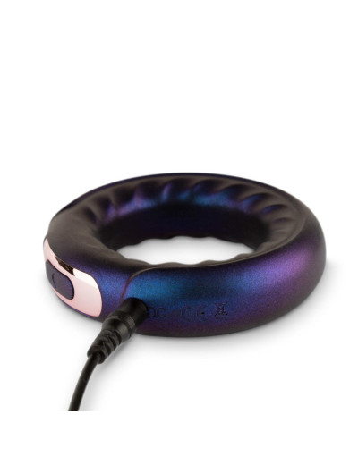 Фиолетовое эрекционное виброкольцо Saturn Vibrating Cock/Ball Ring