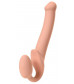 Телесный безремневой страпон Silicone Bendable Strap-On M