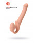 Телесный безремневой страпон Silicone Bendable Strap-On M