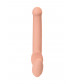 Телесный безремневой страпон Silicone Bendable Strap-On M