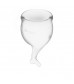 Набор прозрачных менструальных чаш Feel secure Menstrual Cup