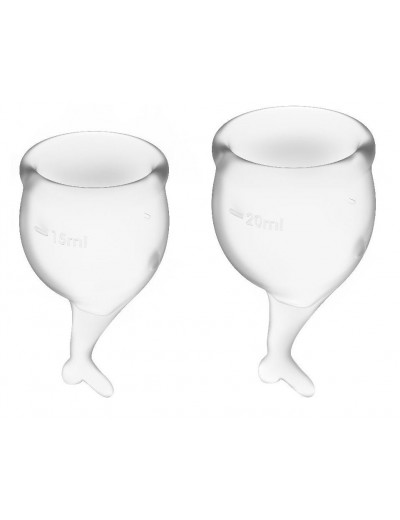 Набор прозрачных менструальных чаш Feel secure Menstrual Cup