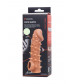Телесная закрытая насадка с пупырышками Cock Sleeve 005 Size L - 17,6 см.