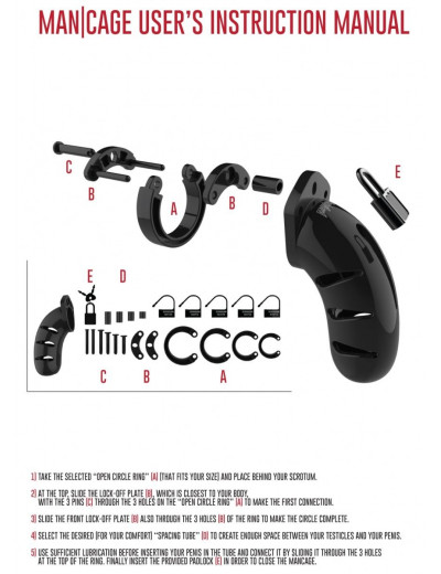 Черный мужской пояс верности Chastity Model 09