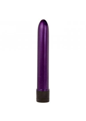 Фиолетовый классический вибратор RETRO ULTRA SLIMLINE - 17 см.