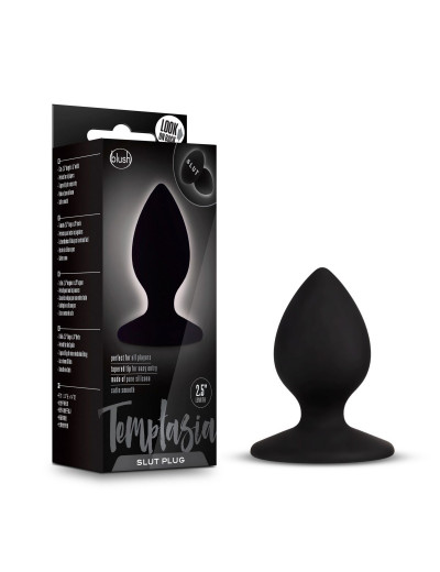 Черная анальная пробка Slut Plug - 6,3 см.