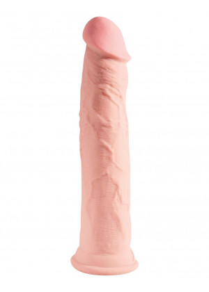 Телесный фаллоимитатор на присоске 11  Triple Density Cock - 25,4 см.