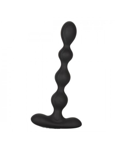 Черный анальный вибростимулятор Eclipse Slender Beads - 17,75 см.