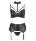 Wet-look комплект из 3 предметов: бра, трусики, пояс