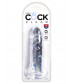 Прозрачный фаллоимитатор King Cock Clear 6 Cock - 18,4 см.