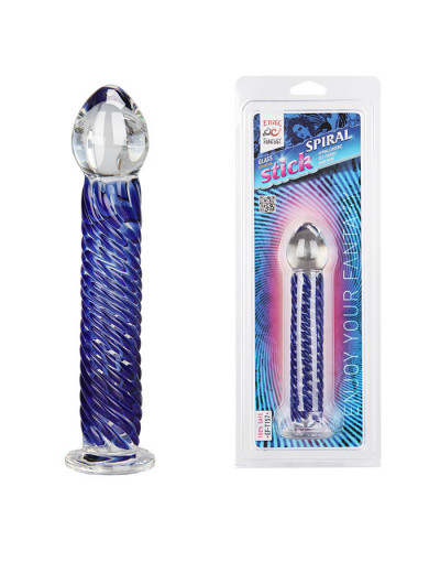 Стеклянный фаллоимитатор Spiral Stick - 17 см.