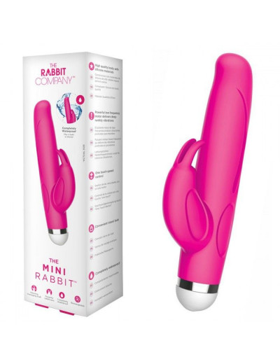 Розовый вибратор-кролик The Mini Rabbit - 13,9 см.