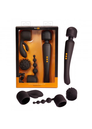 Жезловый вибратор с насадками Supercharged Wand Set