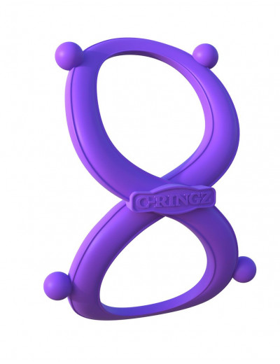 Фиолетовое эрекционное кольцо на пенис и мошонку Infinity Ring